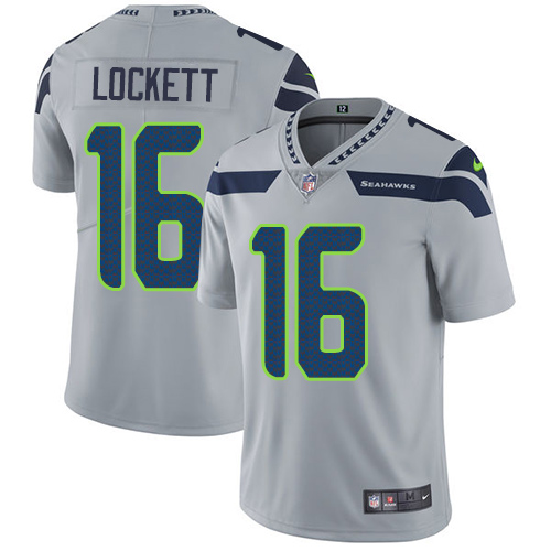 2019 Men Seattle Seahawks #16 Lockett grey Nike Vapor Untouchable Limited NFL Jersey